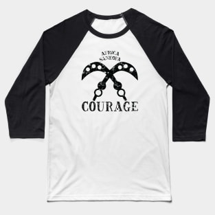 Sankofa Adinkra Symbol "Courage" Black. Baseball T-Shirt